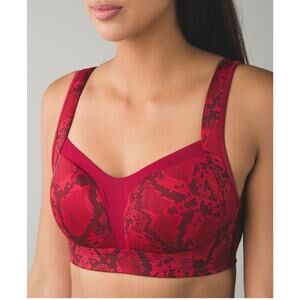 Lululemon Ta Ta Tamer III Mini Ziggy Snake Red Bra Size 36D